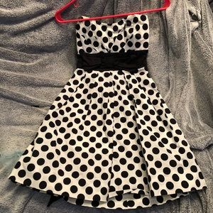 Juniors polka dot dress